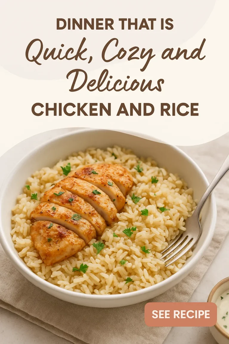 Dinner That Is Quick Cozy and Delicious Chicken and Rice