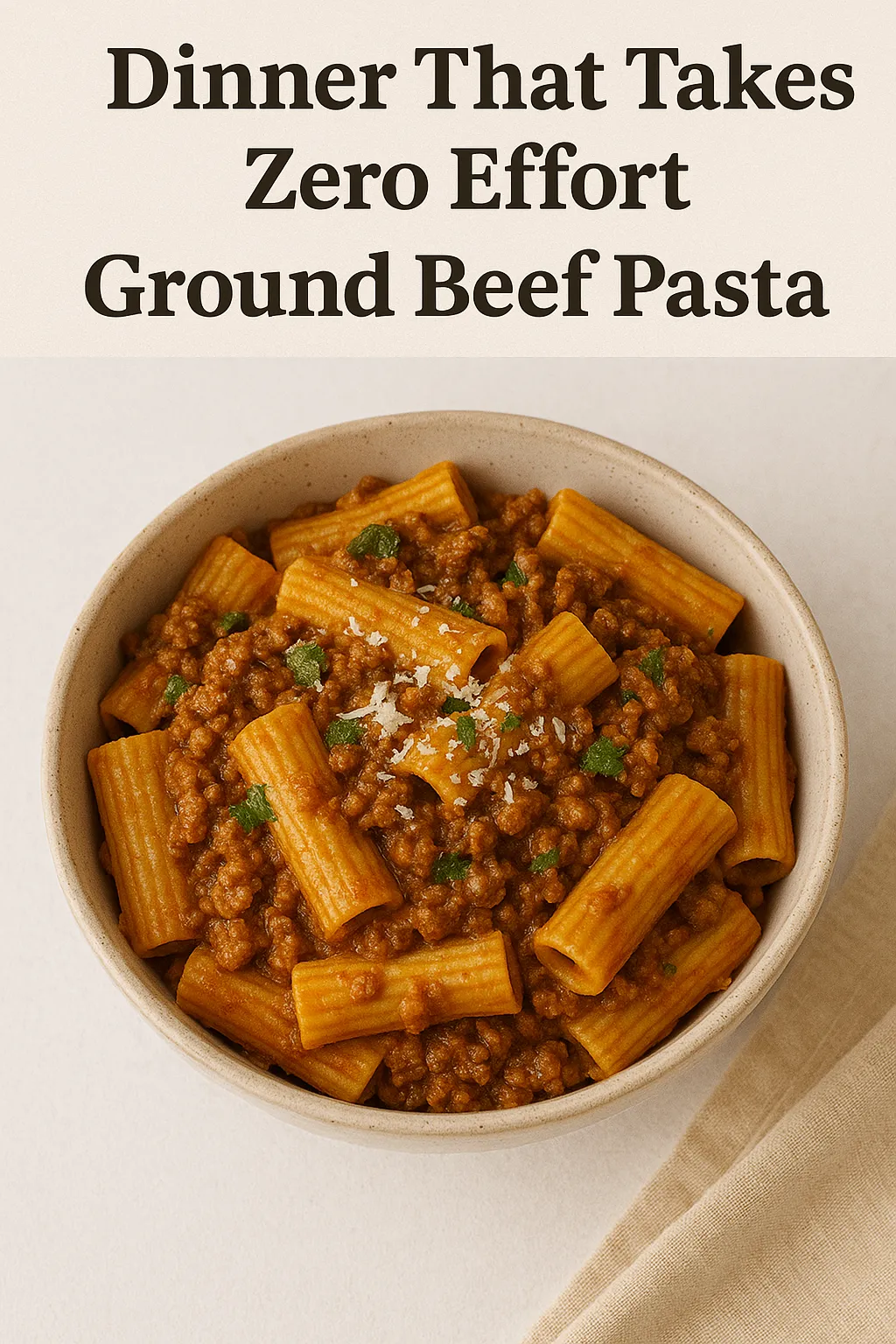 Dinner That Takes Zero Effort Ground Beef Pasta