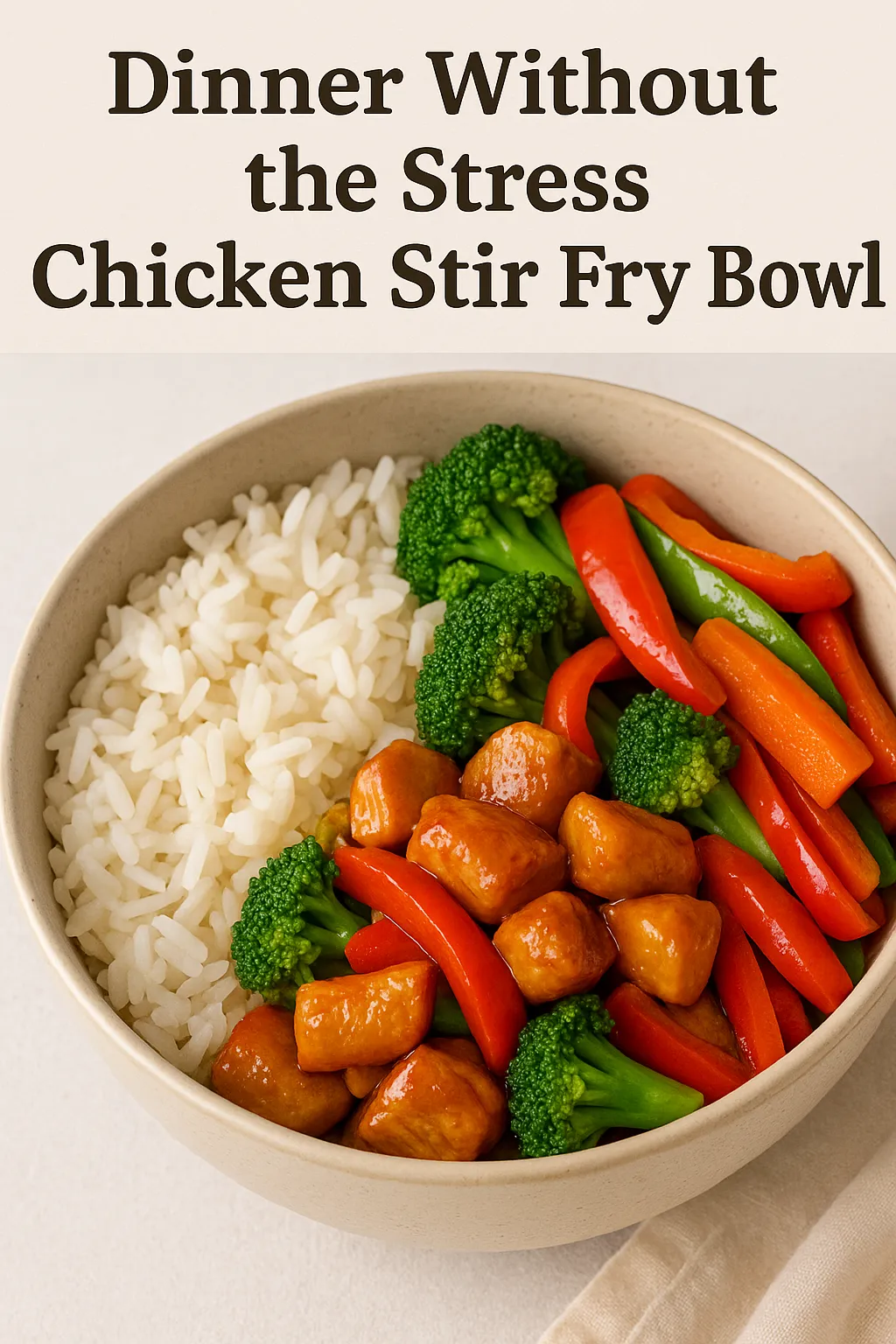 Dinner Without the Stress Chicken Stir Fry Bowl