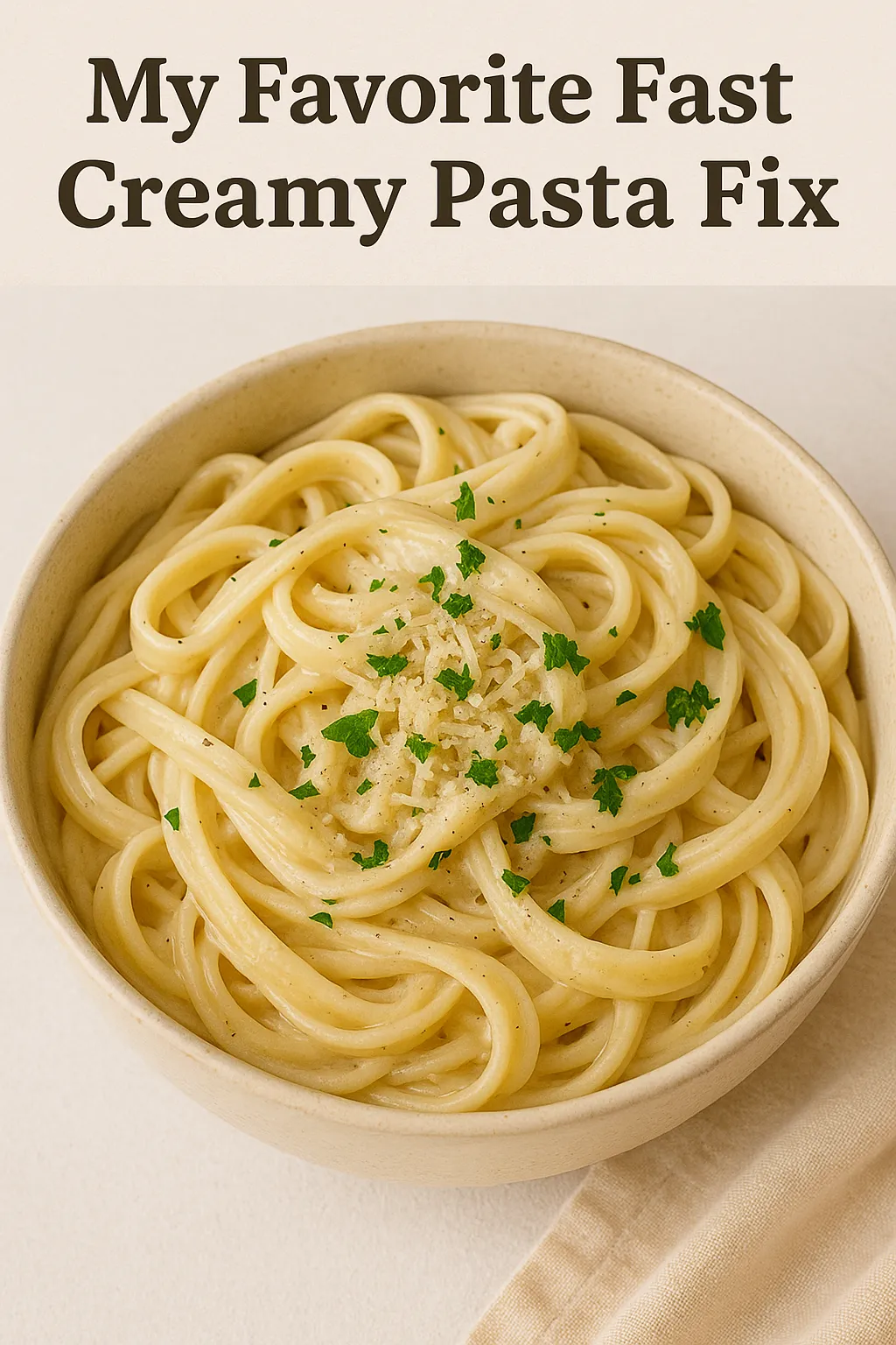 My Favorite Fast Creamy Pasta