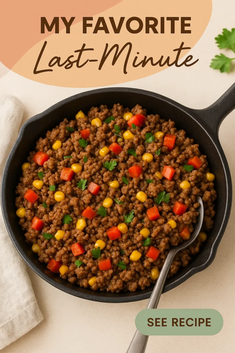 My Favorite Last Minute Ground Beef Skillet
