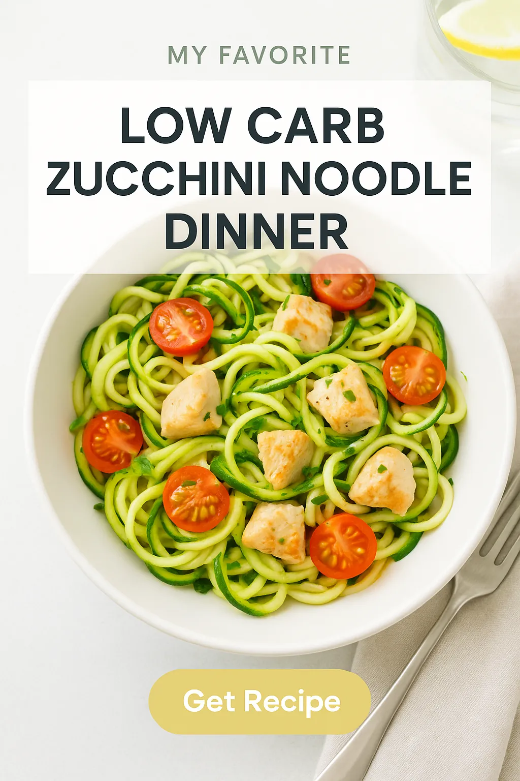 My Favorite Low Carb Zucchini Noodle Dinner