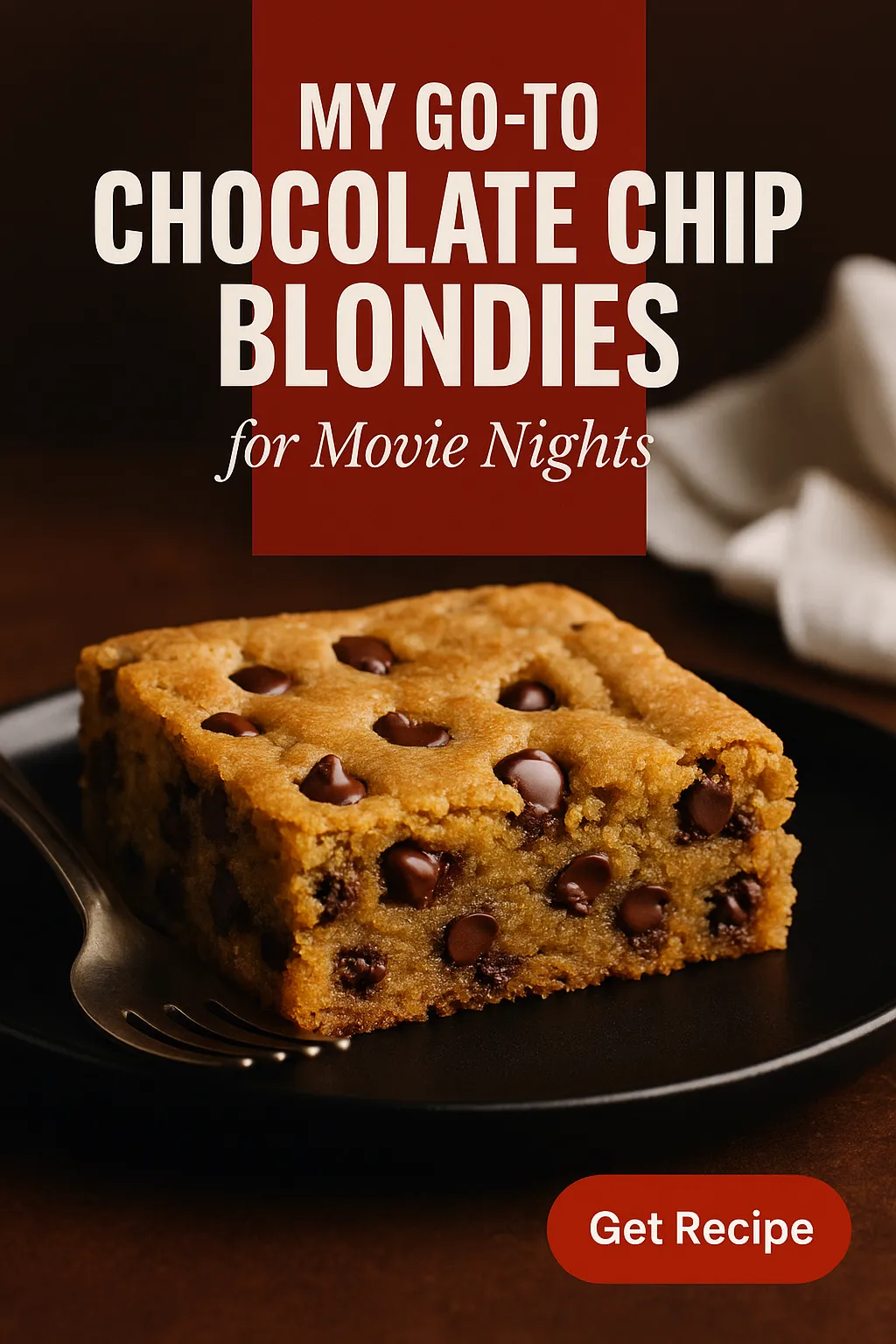 My Go To Chocolate Chip Blondies for Movie Nights
