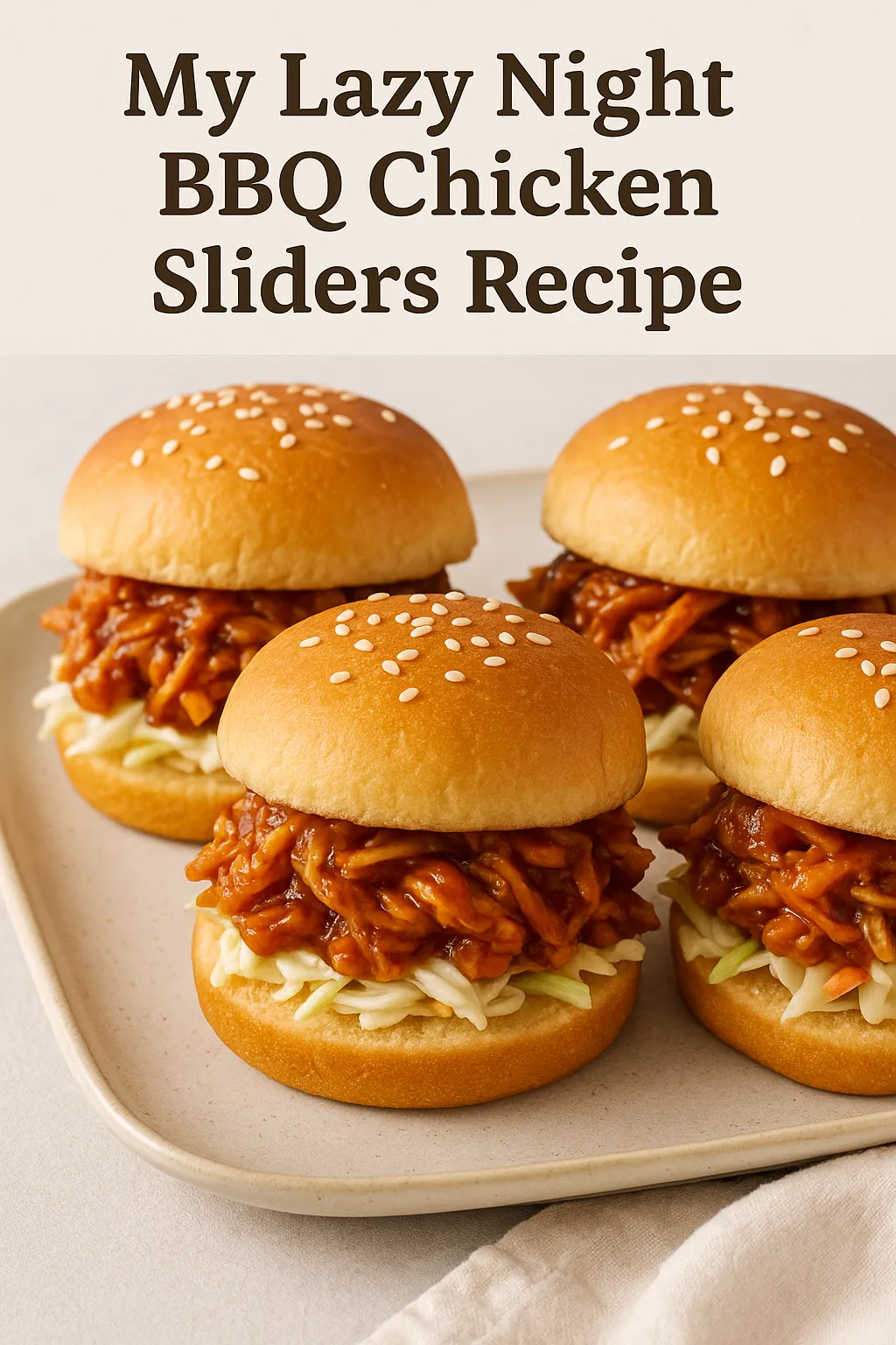 My Lazy Night BBQ Chicken Sliders Recipe