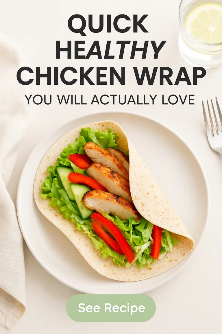 Quick Healthy Chicken Wrap You Will Actually Love