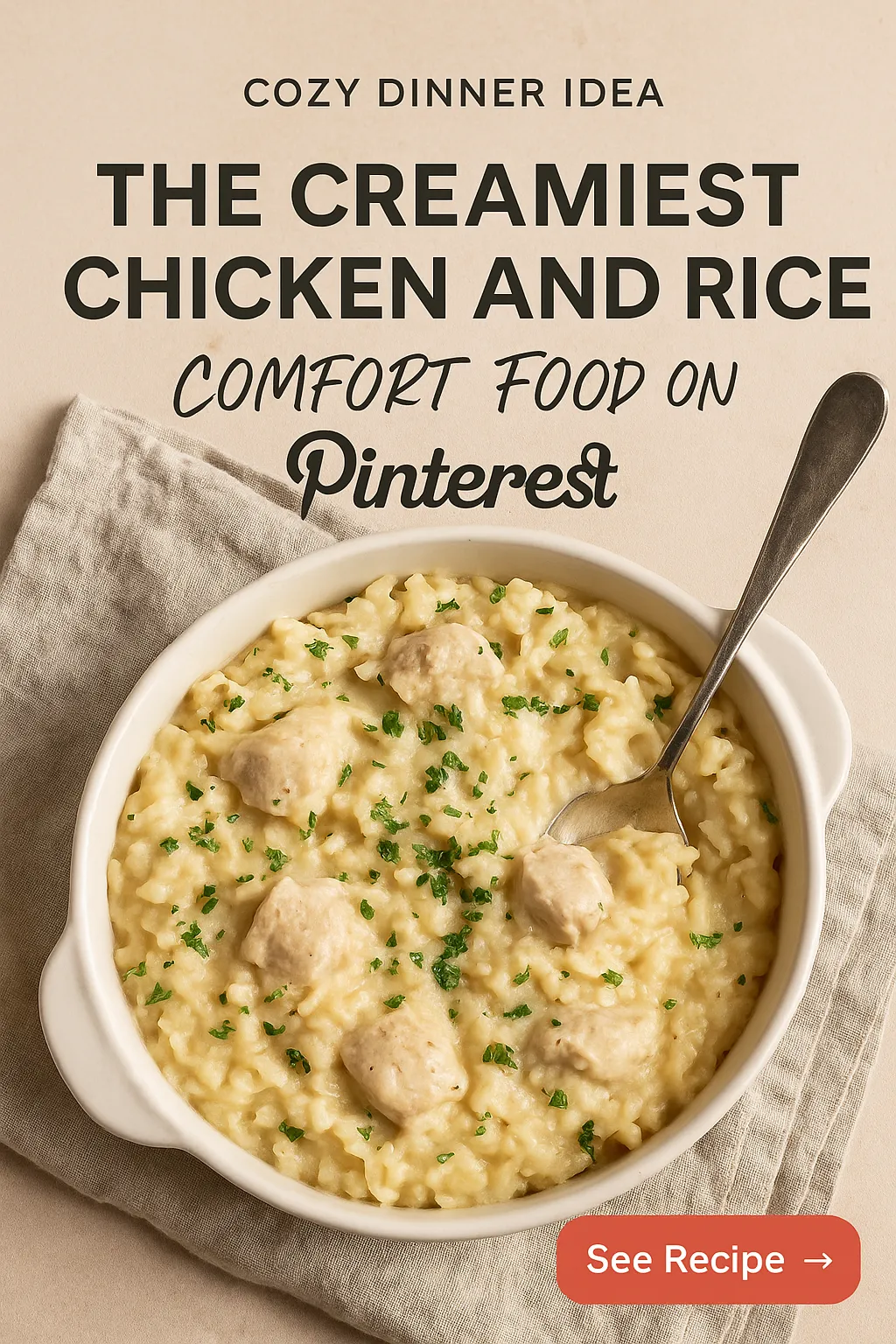 The Creamiest Chicken and Rice Comfort Food on Pinterest