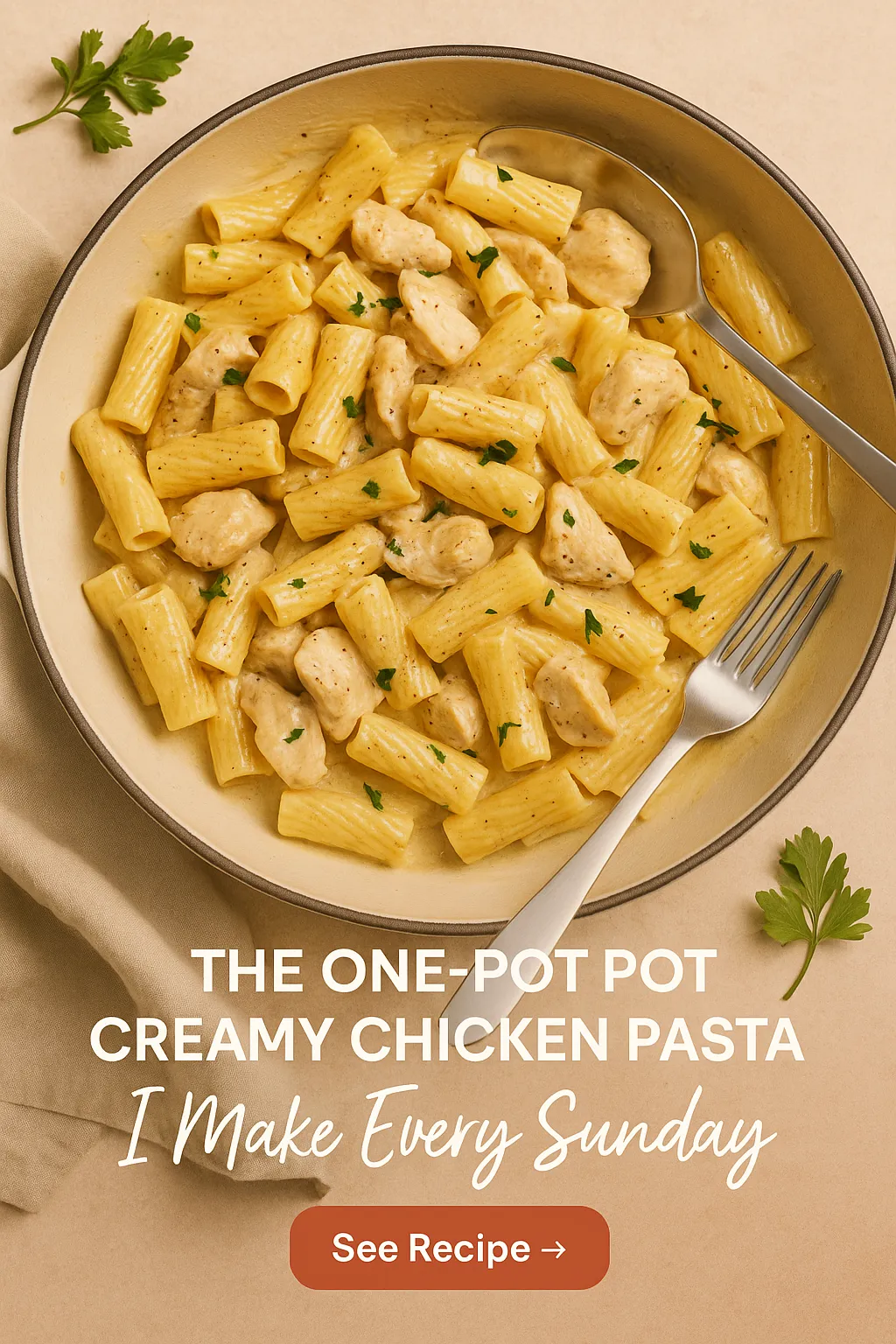 The One Pot Creamy Chicken Pasta I Make Every Sunday