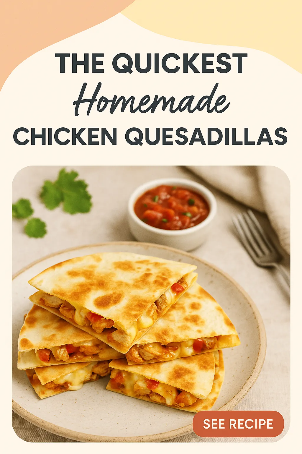 The Quickest Homemade Chicken Quesadillas You Will Love