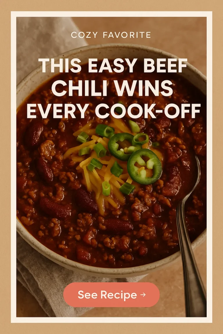 This Easy Beef Chili Wins Every Cook-Off
