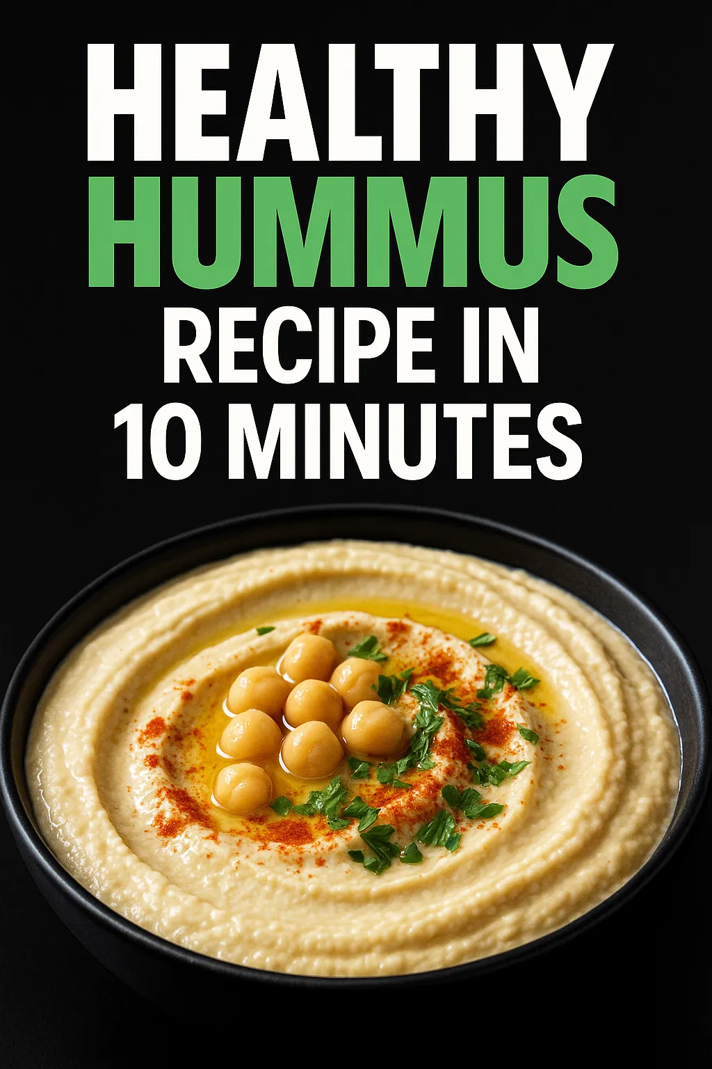 Healthy Hummus Recipe in 10 Minutes