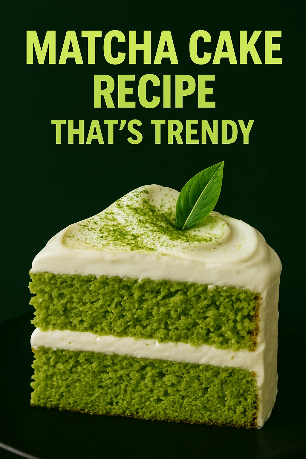 Matcha Cake Recipe Thats Trendy