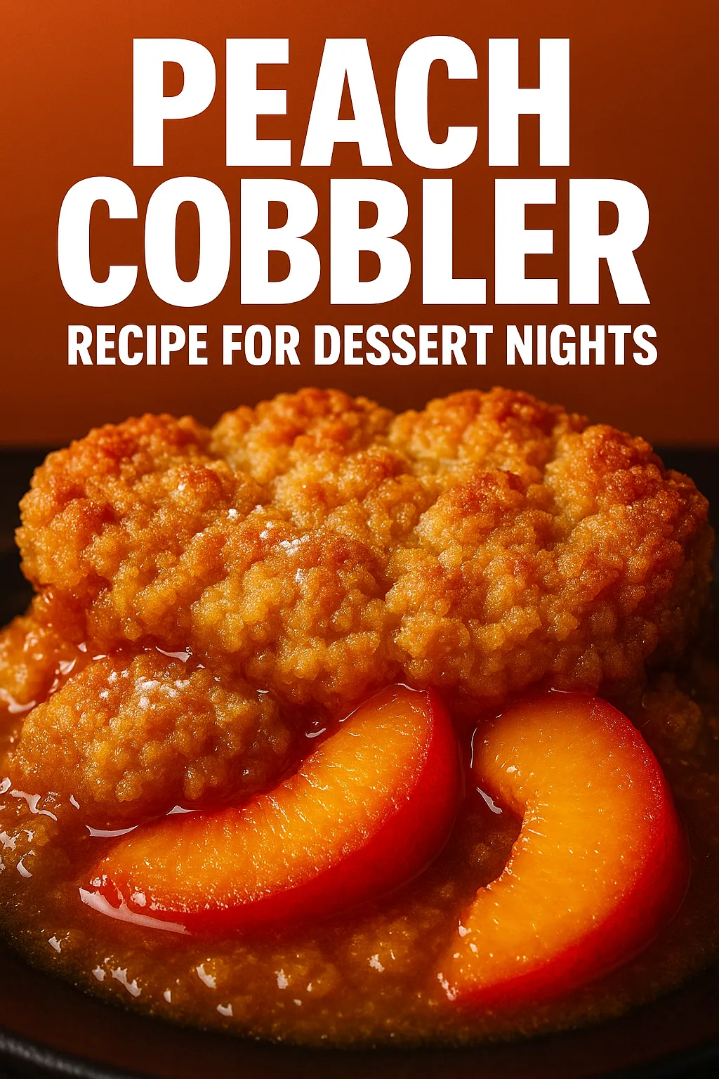 Peach Cobbler Recipe for Dessert Nights