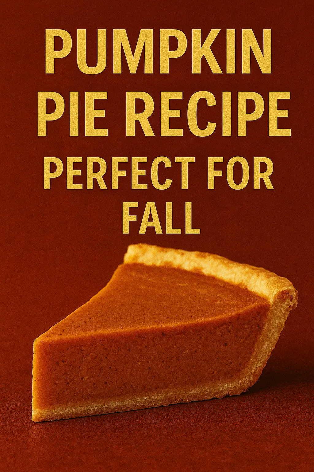 Pumpkin Pie Recipe Perfect for Fall
