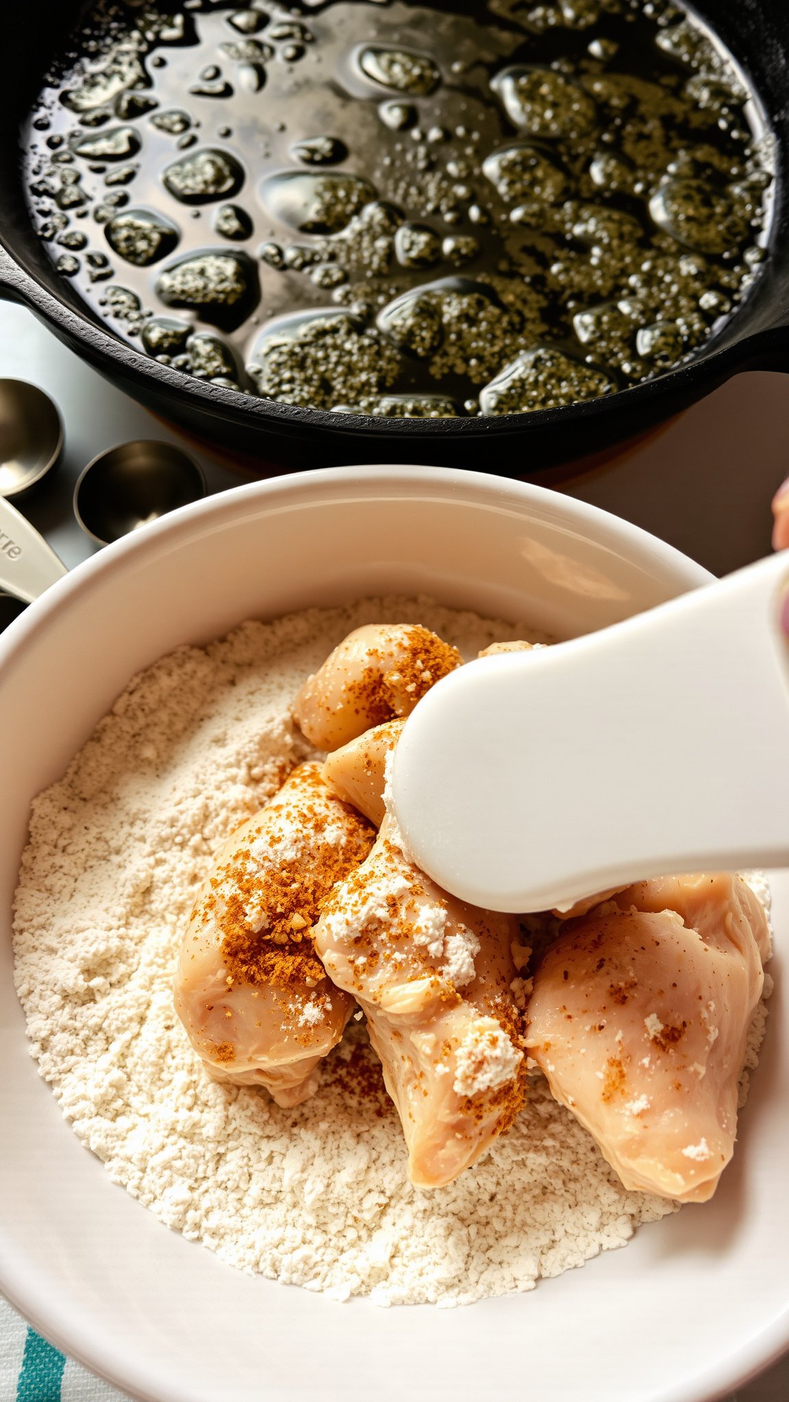 Coating and Frying the Chicken