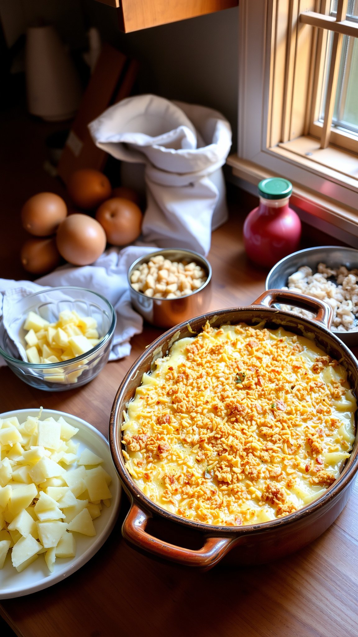 Ingredients for a Perfect Cheesy Potato Casserole