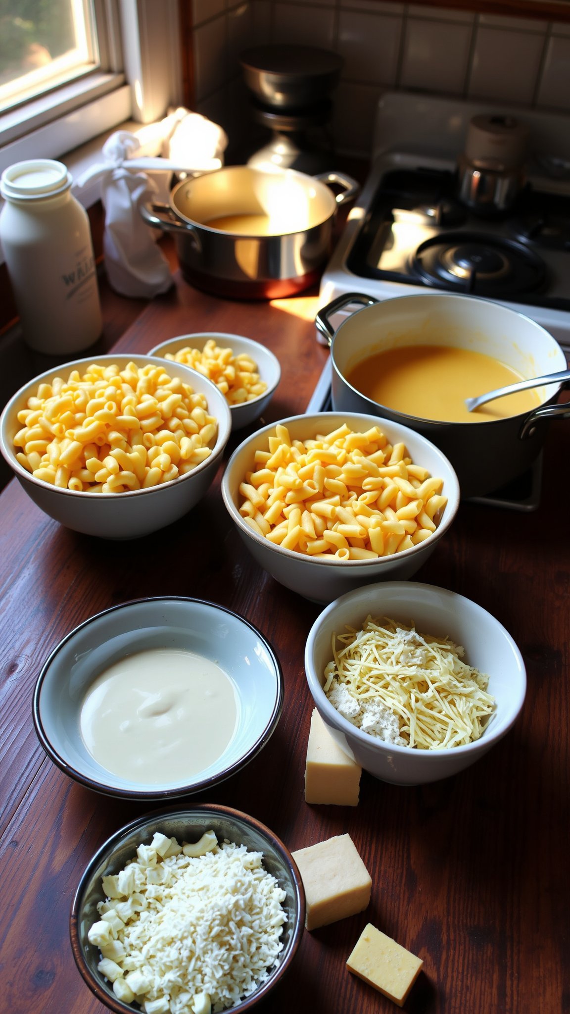 Ingredients for Grandma's Baked Mac and Cheese