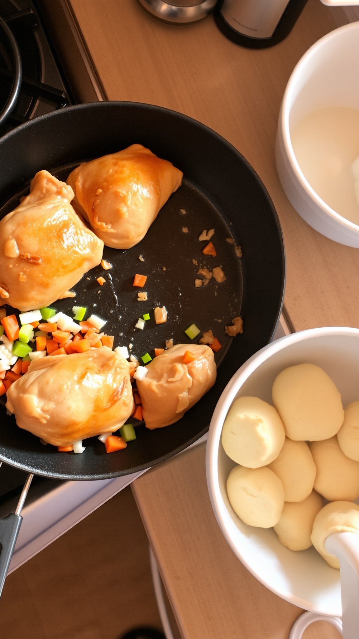 Preparation Steps for the Chicken and Biscuits Dinner