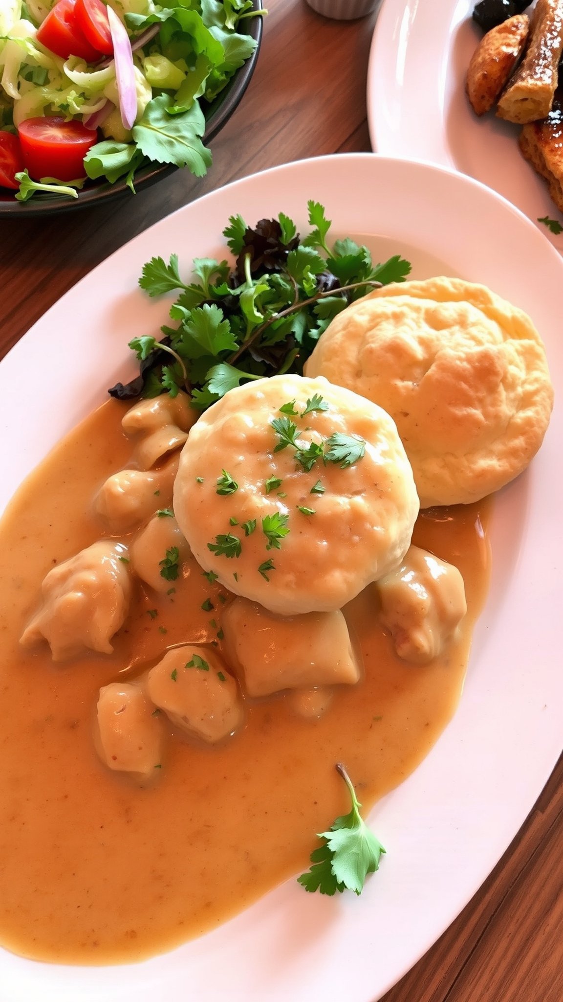 Serving Your Cozy Fall Chicken and Biscuits Dinner